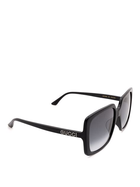 gucci black gradient sunglasses|gucci bedazzled sunglasses.